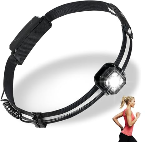 Laufgürtel-Licht – Nachtlauflicht | Wiederaufladbare Lauflampe, Sport-Taillenlicht, Damen-Läufergürtel mit reflektierendem Band, Up Gear – Läufer, Biker, Jogger, Haustiere