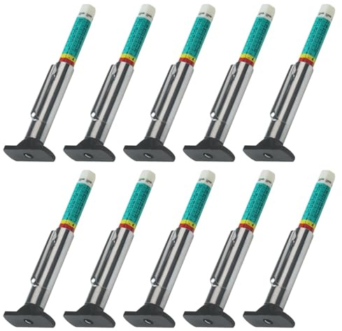 MUELODSIC 10 Pezzi Kit 10 Pezzi Misuratore Profondità Battistrada Pneumatici in Metallo, Strumento Portatile per Auto Moto Camion, Lettura Digitale Precisa e Resistente Agli Urti per