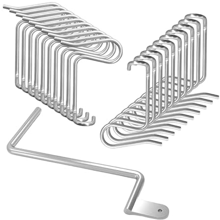 Baoblaze Strumento Tenditore per filo di Recinzione, Accessorio Multifunzionale Riutilizzabile, Strumento per Recinzione Agricola, 20 Pezzi con Chiave