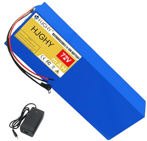 HJGHY Paquete de baterías de PVC de 72 V, 20 Ah, 30 Ah, 40 Ah, 50 Ah, batería de Litio con BMS, baterías de Litio de Repuesto de 72 V para triciclos, patinetes y Motocicletas.,72v35ah