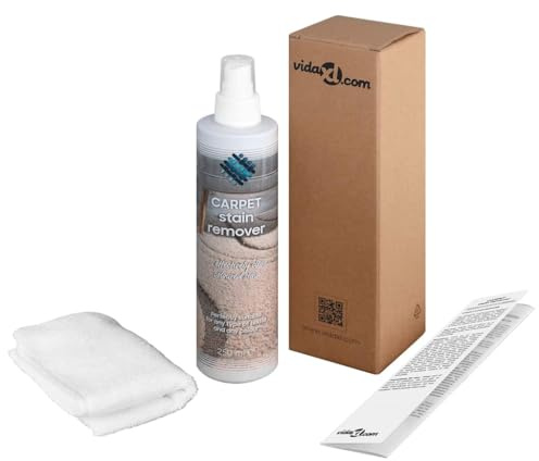 Ordellia Limpiador de alfombras de 250 ml con boquilla de pulverización, limpiador textil para alfombras, sofás, asientos de coche, alfombrillas y alfombras de escaleras, elimina la suciedad y los