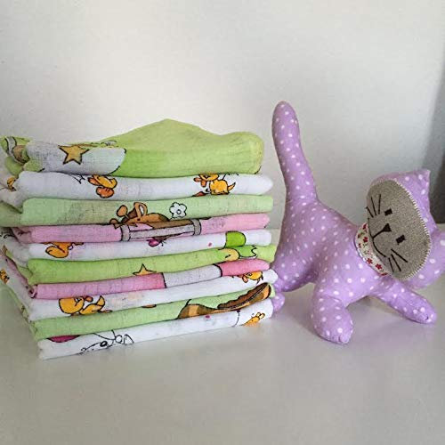 Welt der Träume 20 Stück - Stoffwindeln mit Buntem Aufdruck Stoffwindel Windeln Windel Mullwindeln Spucktuch Spucktücher 60x80 cm