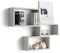 Mobili Fiver, Cubi da parete Rettangolari, Set da 3, Giuditta, Grigio Cemento, Nobilitato, Mensolo a Cubo da Parete Cucina e soggiorno, Made in Italy