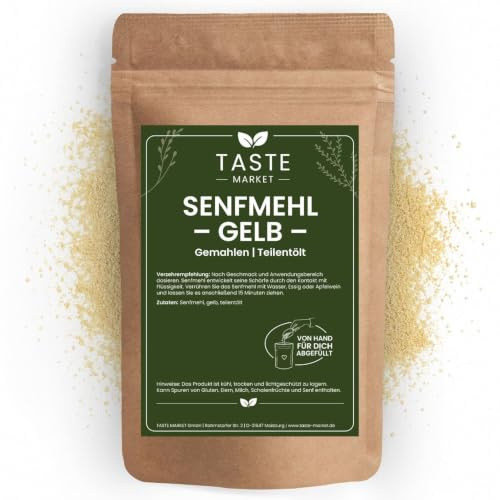 500 g Senfmehl gelb | Senf Pulver gemahlen | Senfherstellung | Senfsaat Senfsamen gemahlen | Gewürze Gewürz