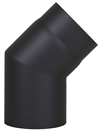 LANZZAS Ofenrohr Bogen 45° Grad im Durchmesser DN 130 mm, Farbe: schwarz - weitere Rohre aus unserem Sortiment, finden Sie hier.