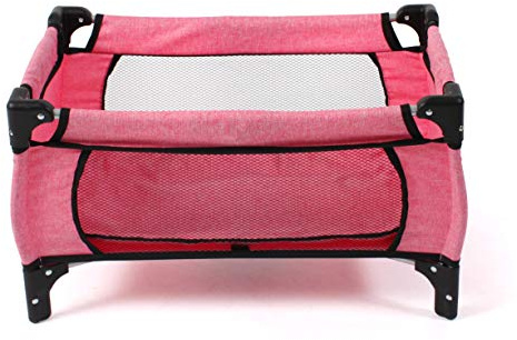 Bayer Chic 2000 653 57 - Lettino da viaggio deluxe per bambole, fino a 50 cm, colore Rosa