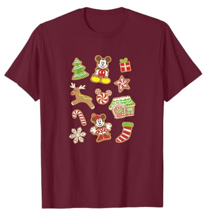 Disney Mickey & Minnie Gingerbread Cookie Noël T-Shirt