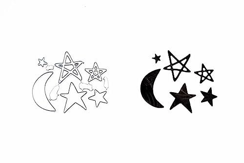 Stanzenshop Stanzschablone: Fünf Sterne und ein Mond - Erwecke Deine Kreativität, Gestalte Einzigartige Kunstwerke, Fühle die Freude am Basteln, Überrasche Deine Lieben mit Handgemachten Projekten.