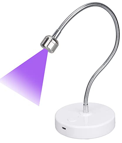 ciciglow Lampe UV Sèche Ongles, LED USB 3W UV,Lumière Pourpre Ultraviolette de Colle, pour UV Gel Colles Vernis à Ongles en Gel, Mini Lampes de séchage pour Le Durcissement de la Résine(1000Mah)