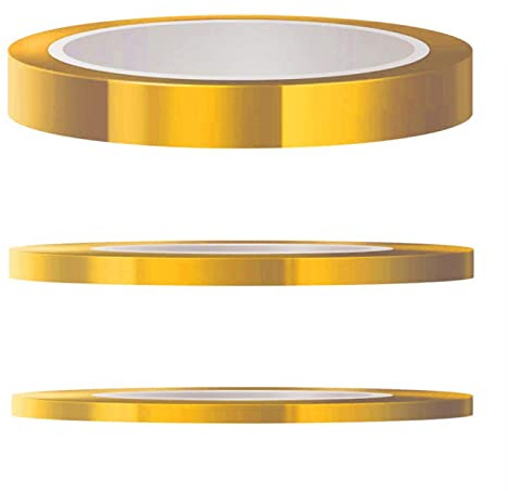 3 st solid folie washitejp dekorativ självhäftande maskeringstejp guld glansig tejp för maskeringstejp hantverksmaterial tejp för scrapbooking gör-det-själv hantverk dekorativ folie Washi (guld)