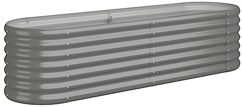 vidaXL Hochbeet Verzinkter Stahl 152x40x36 cm Grau