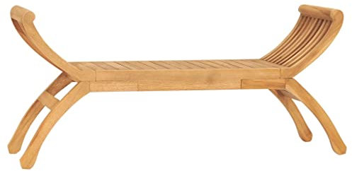 Trädgårdsbänk 120 cm massivt teakträ