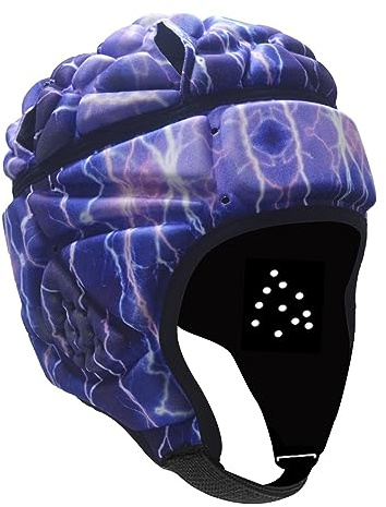 JISADER Casco da Rugby Casco da Football Casco Morbido Imbottito per Sport all'Aria Aperta, Stile c