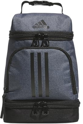 adidas Excel Insulated Lunch Bag, Cooler with Zipper, Pocket for Ice Pack, and Clip, Temperature Control Insulation