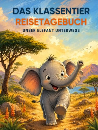 Das Klassentier Reisetagebuch - Unser Elefant unterwegs: Tagebuch und Erinnerungsbuch für die Elefantenklasse in der Grundschule
