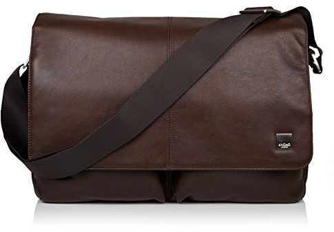 KNOMO Kobe Leder 16 Zoll Laptop Messenger Bag Professionelle Leder Umhängetasche für Damen und Herren