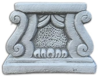 FABRIQ Colonne, socle, piédestal, pierre grise, figurine en pierre, colonne de fleurs, résistante aux intempéries, solide, poids 20 kg, hauteur 20 cm