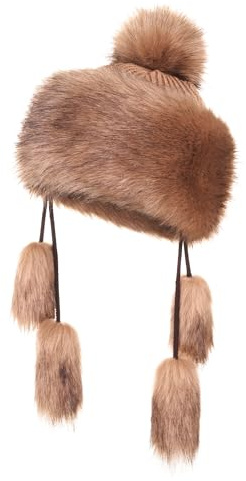 Futrzane Classic Mongolische Mütze - Winter Pelzmütze Damen - Fellhut Russisch