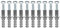 10Pack M10 x 50mm Strong Anchor Nylon Wall Fixing Plug + Heavy Duty Zinc Plated Coach Bolt Screw with 13mm HEX Bolt Head, Steel Bolt KIt Masonry Brick Wall Screws for TV Brackets Aerial Mounting