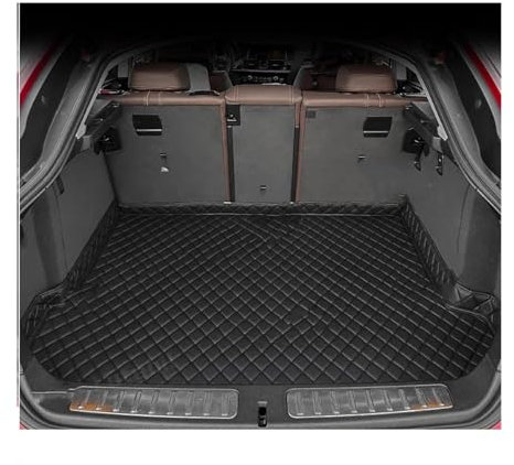 DZSGJNOF Kofferraummatten Für VW Für T-Cross 2019 2020 2021 2022 2023 Kofferraummatte Autoinnenzubehör Auto Kofferraum Schutzmatte(Black-Black)