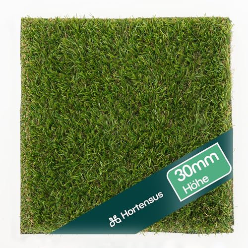 Hortensus Prato Sintetico da Esterno Drenante – Erba Sintetica per Esterno 30mm Realistica e Resistente ai Raggi UV – Tappeto Erboso Sintetico da Esterno per Giardino, Balcone, Terrazza – (1 * 2m)