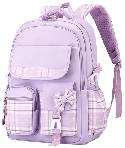 Ausing Zaino Scuola Elementare Zaino Scolastico Resistente Impermeabile Viola