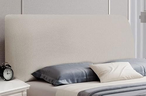 EUPEFIST Elastische Bett Bettkopfteil Hussen Bett Kopf Abdeckung 200/180/150CM Kopfteilabdeckung Bettkopfteil Hussen Einfarbig StaubhüLle Kopfteil Hussen Boxspringbett Kopfteilbezug