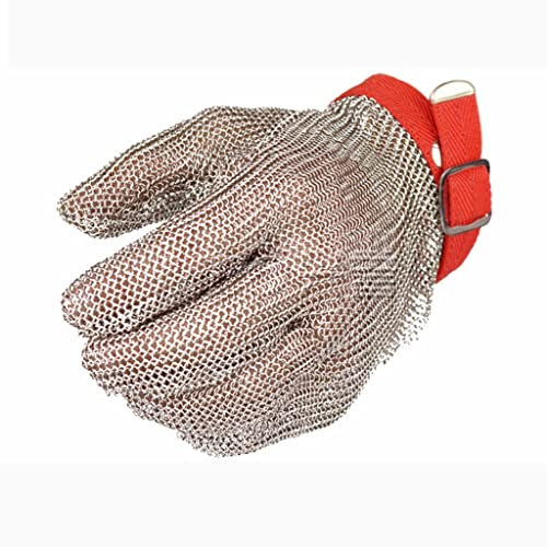 Kettenhandschuh Anti-Schnitt-Handschuhe aus rostfreiem Stahl in Lebensmittelqualität, Sicherheitsarbeitshandschuhe for Männer und Frauen Kettenhemden, for das Schneiden von Fleisch in der Lebensmittel