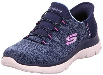 Skechers Women's Hands Free Slip Ins Summits Dazzling Haze Sneaker, Navy, 5 UK