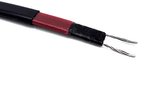 Pfeife Haus 1 Meter Frostschutz-Heizkabel, 12 V 24 V 36 V 48 V DC Niederspannung, selbstregulierendes Begleitheizungskabel Boden Elektronik (Color : 24V, Size : 1 Meter)
