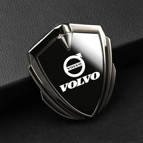 KNOBCO Auto Embleme für Volvo XC40 2018-2022,Aufkleber Abzeichen Logo Abziehbilder Front Motorhaube Kofferraum Das Zeichen Wasserdicht Styling Decoration Zubehör,Black