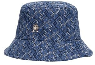 Tommy Hilfiger Distinct Jacquard Bucket Hat, Fischerhut, Monogramm-Blau