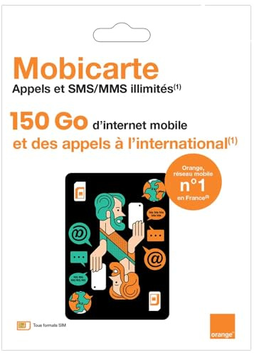 Nouveau Orange mobicarte Zen 150 go appels et SMS/MMS illimités +2h appels internationaux