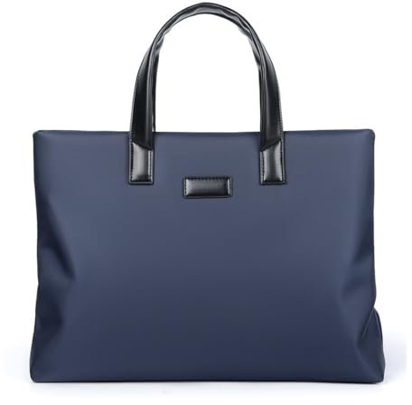 VONCYKI Herren-Aktentasche, Damen, tragbare Dokumententasche, Business-Tasche, Computertasche, öffentliche Dokumententasche, Herren-Ledertaschen, blau, Einheitsgröße