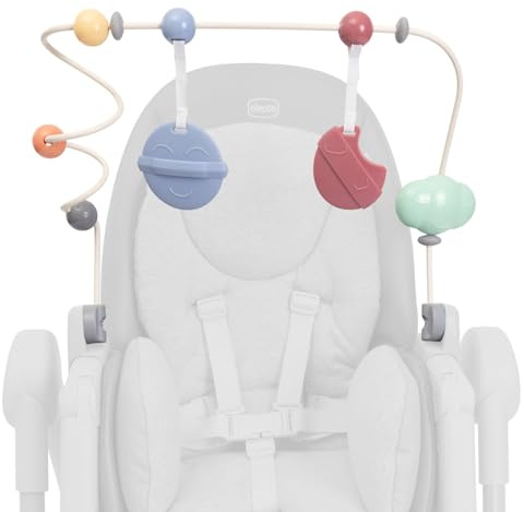 Chicco Polly Armonia Hochstuhl Spielbogen, Hochstuhlzubehör, trainiert Koordination des Babys, 0 m+, abnehmbare weiche Anhänger, Beißring