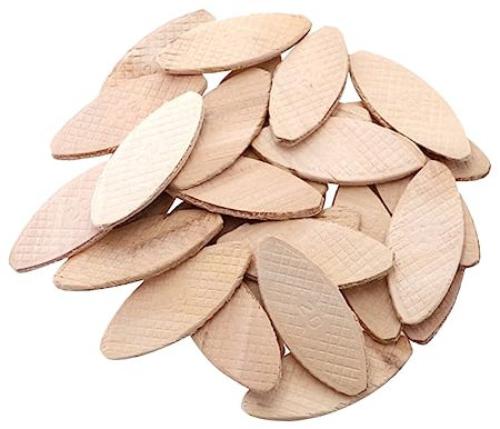 Artibetter 100pcs Wood Joining Biscuits Beech Wood Tenon Machine Joiner for Board Docking and Furniture Assembly