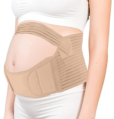 Hengrongshen Cinturón abdominal 3 en 1 para embarazo, cinturón de embarazo ajustable y transpirable para mujeres embarazadas, presión pélvica y alivio del dolor de espalda, banda abdominal, embarazo