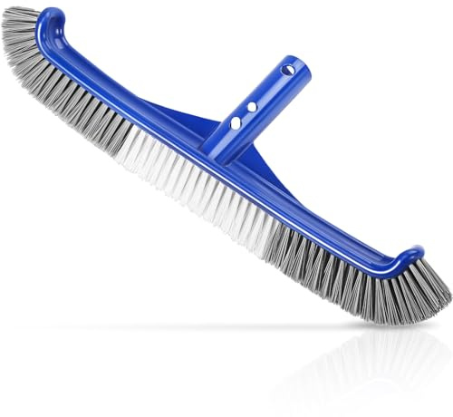 MOAZIFI Poolbürste, Blaue Pool Bürste für Effiziente Pool Reinigung, 43 cm x 15.5 cm, Leicht und Langlebig, Ideal für Wände, Böden und Ecken, für Poolwand und Poolboden，Reinigen von Schmutz und Moos