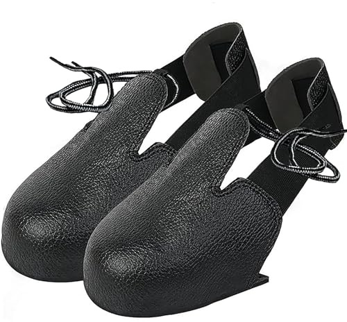 Pummny 1 Par Cubiertas Antigolpes para Zapatos, Protectores Cuero PU para Zapatos, Cubrezapatos de Cuero Antigolpes, Cubiertas Zapatos Seguridad Cuero, para El Lugar de Trabajo de La Industria