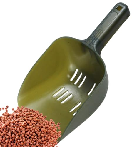 shuhauk Bait Shovel | Bait Throwing Shovel with Holes for Feeding | Non-Slip Portable Feeding Tools Spoons for Tilapia Beginners Saltwater Boat Beach Outdoor Shoreline Anglers