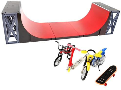 Générique Mini Skateboard-set med fingrar - komplett skate park kit med minibrädor, gunga, skoter och ramper, rolig pedagogisk leksak för och tonåringar | hemmaspel