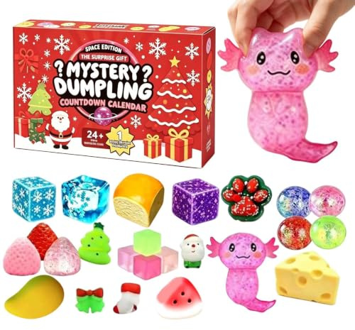 Jul adventskalender, 24 dagars klämmafidgetleksak