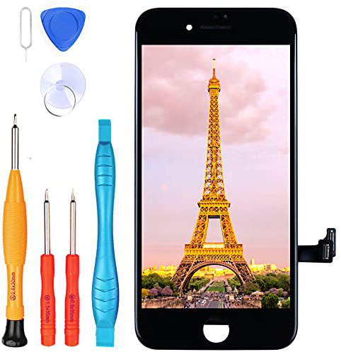 LL TRADER Screen Replacement for iPhone 8/SE 2020 4.7 inch LCD Digitizer Touch Screen LCD Replacement Screen Frame Assembly Full Set with Tools and Screen Protector (Black)