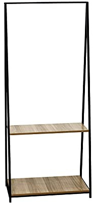 Perchero de Barra Metálico Triangular con 2 Baldas Osto 150x64x40cm 7house