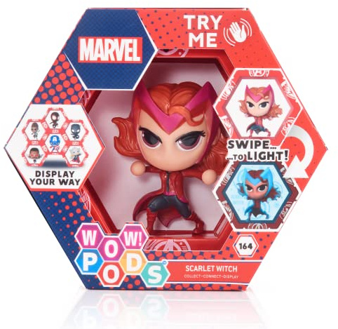 Wow! PODS Avengers Collection – Scarlet Witch | Superhelden-Figur mit Wackelkopf | Offizielles Marvel Sammelspielzeug & Geschenke