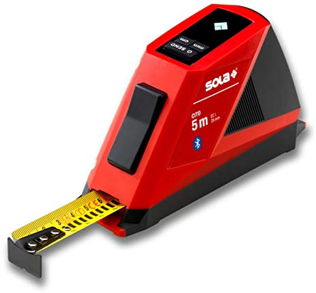 SOLA CITO Mètre ruban numérique 5 m / 25 mm avec Bluetooth - Écran LCD et batterie Li-Po - Transférer les valeurs de mesure vers l'application pour smartphone