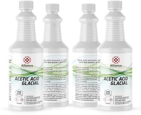 Acetic Acid Glacial Technical - 1 Gallon (4 Quarts) : High Purity Multi-Use Solution for Home & Industrial Applications