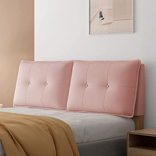 MGEMJMJ King Size Headboard Cushion Bed Backrest Pillow Wall Pillow Lumbar Pad Upholstered Bench Cushion Removable Cover(Size:No headboard 47.2/120cm,Color:A)