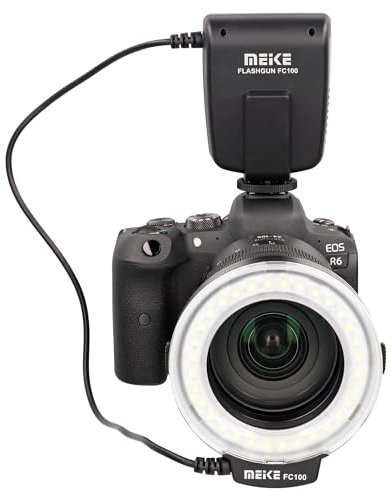 Makro Ringblitz Ringleuchte DSLR SLR Kameras Blitz Dauerlicht auch für Videoaufnahmen FC100