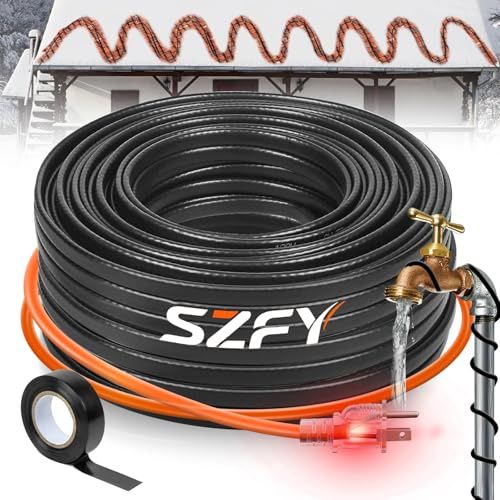 30FT Heat Tape for Water Pipes, -40°F,120V 5W/FT
